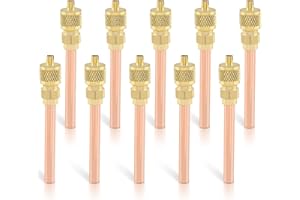 AUTOKAY 10PCS Stem HVAC AC Schrader System Vacuum 1/4" SAE *1/4" OD *2.75" AC Refrigeration Kit