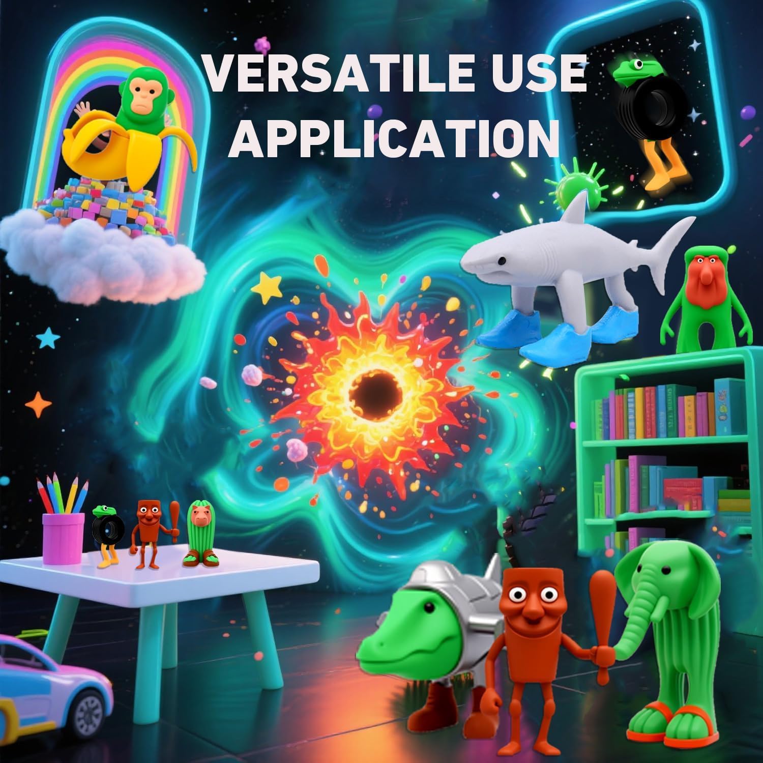 24PCS Tralalero Tralala Toys, Tung Tung Sahur & More – Mini Collectible Brainrot Toys for Desk Decor, BRR BRR Patapim,Meme Shark Collectible Animals Figurine Doll (24Pcs)