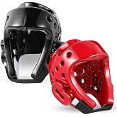 JellyArch 2 Pcs Taekwondo Karate Headgear MMA Martial Arts Helmet Soft Head Guard Protection Sparring Gear Helmet Boxing for Men Women Thai Kickboxing Grappling Muay Taekwondo