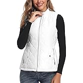 Argstar Women's Vest, Quilted Lightweight Zip Pockets Padded Gilet (XS-2XL)
