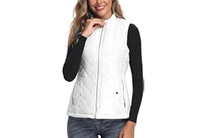 Argstar Women's Vest, Quilted Lightweight Zip Pockets Padded Gilet (XS-2XL)