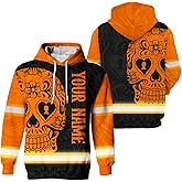 Maddly High Visibility US Flag Collection Safety Workwear Custom Name for Workers, Runners, Truckers, Patriotic