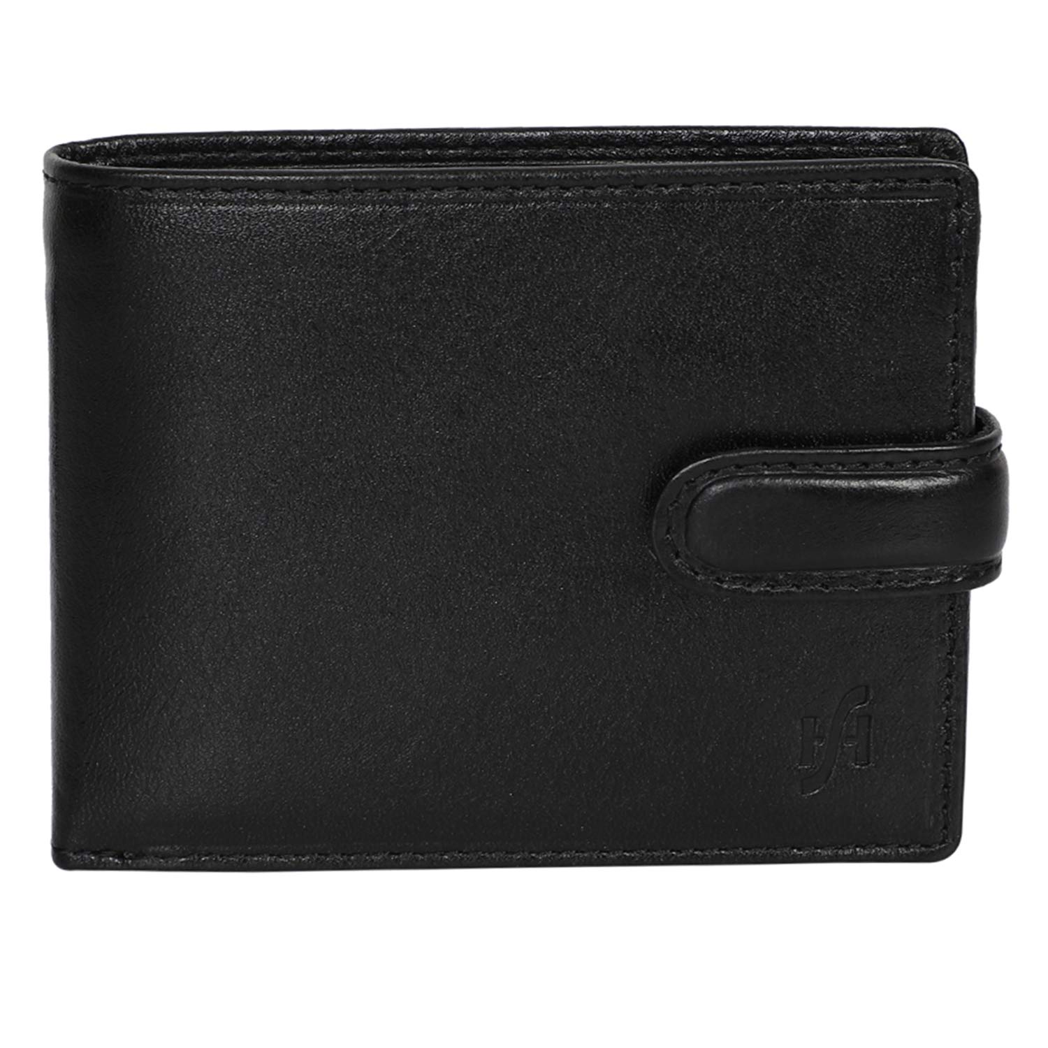 STARHIDE Men’s RFID Blocking Genuine Leather Wallet – Twin ID Card Holder, Coin Pouch, 7 Card Slots, 2 Note Compartments & Gift Box – Slim Bifold Wallet for Men 1213 (VT Black)
