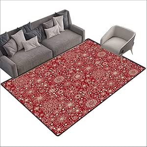 Alfombra de baño de Estilo Vintage, Color Rojo y marrón, con diseño de