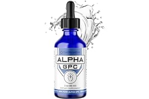 FIREWATERSTAR HEALTH SUPPLEMENTS FWS Alpha GPC, 300 mg Liquid Alpha GPC Choline, Organic, Non-GMO, Fast Acting Nootropic Brain Supplement for Memory and Focus, Supports Healthy Brain Function for Mental Clarity