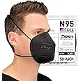 AccuMed BNX N95 Mask Black NIOSH Certified MADE IN USA Particulate Respirator Protective Face Mask (50-Pack, Approval Number 