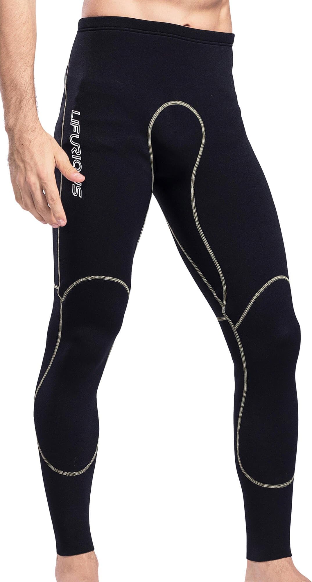 Langer Lifurious Men's 1.5mm Neoprene Long Wetsuit Pants for Water Sports Scuba Diving Snorkeling Paddling Surfing Swimming Canoeing Leggings