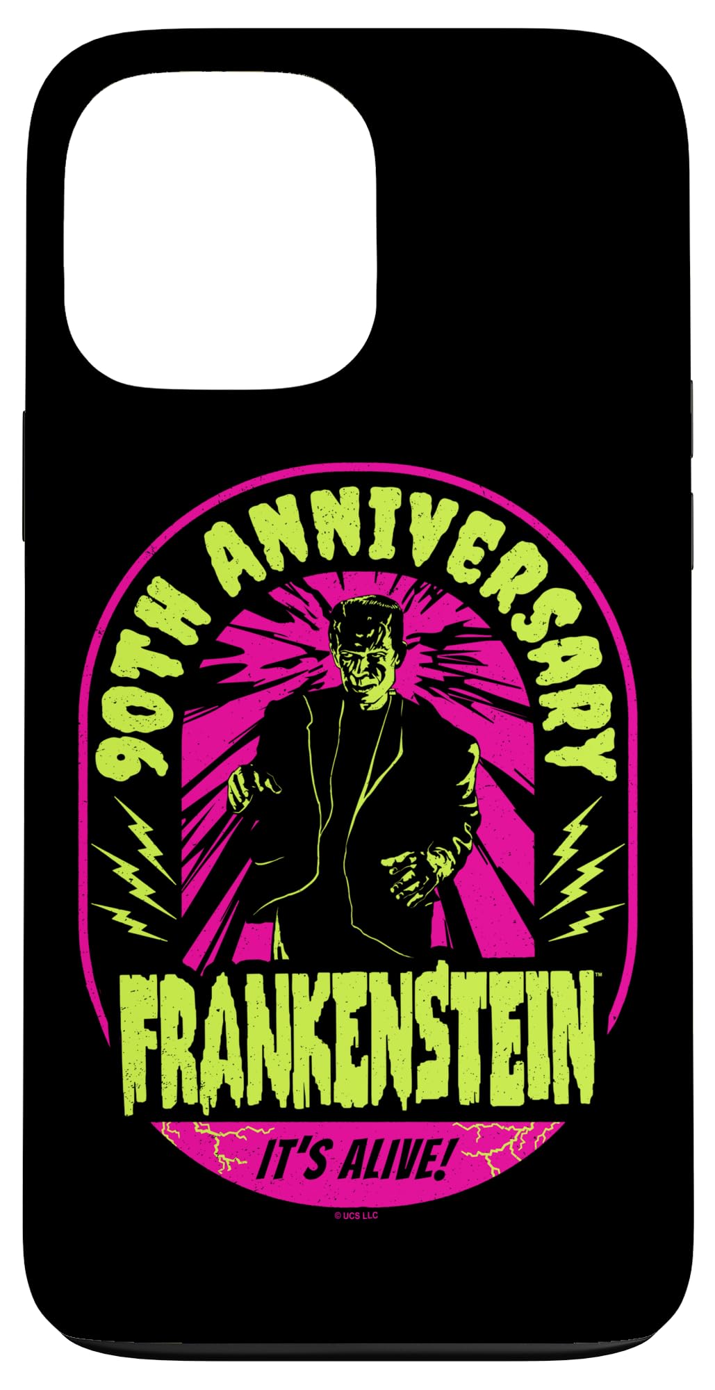 iPhone 13 Pro Max Universal Monsters Artist Series Frankenstein Retro Stamp Case