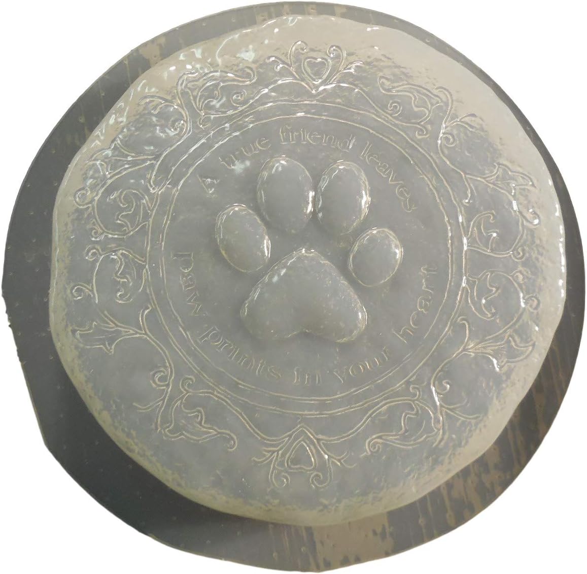 Hardscaping Materials - Small Dog Cat Paw Print Memorial Plastic Craft Mold use with Concrete to Make into Stepping Stones 7248