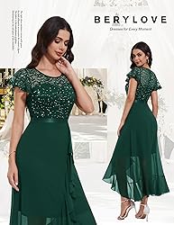BeryLove Sequin Formal Dresses for Women Flutter