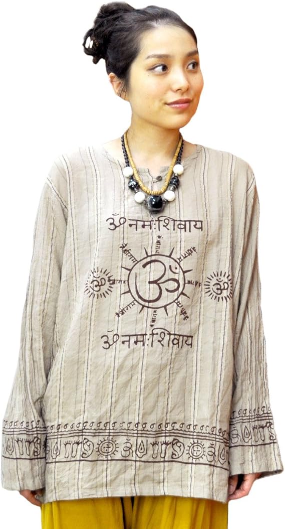 Amazon Spt エスピーティー ストライプガーゼコットンオムプリント プルオーバー ベージュ Tシャツ カットソー 通販