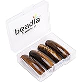 BEADIA Natural Curved Yellow Tiger Eye Stone Beads 36x10mm 4pcs for DIY Bracelet Jewelry Making