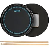 Drum Practice Pad, Horse Quiet 12 Inches Drum Pad Exercise Drumming Pads Kit Set Snare Drum Stand Devices Built-in Steel Balls for Professional Beginner Adult Drummer with Drum Sticks