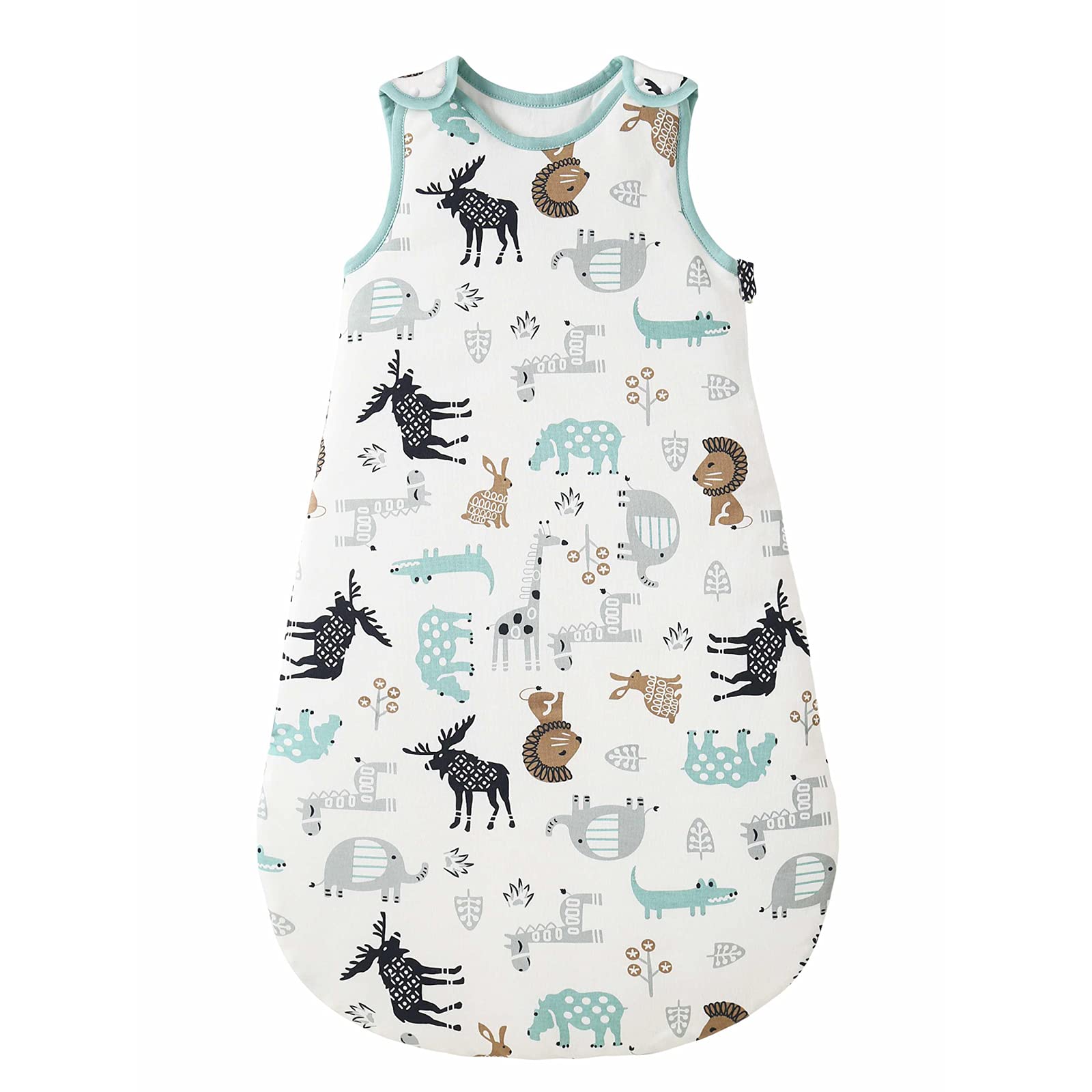 Mosebears Winter Baby Sleeping Bag 2.5 Tog Soft Cotton Wearable Blanket Sleeveless Baby Sleep Sack Designed for Boys and Girls Cute Prints (Ponydeer, 6-12 Months)