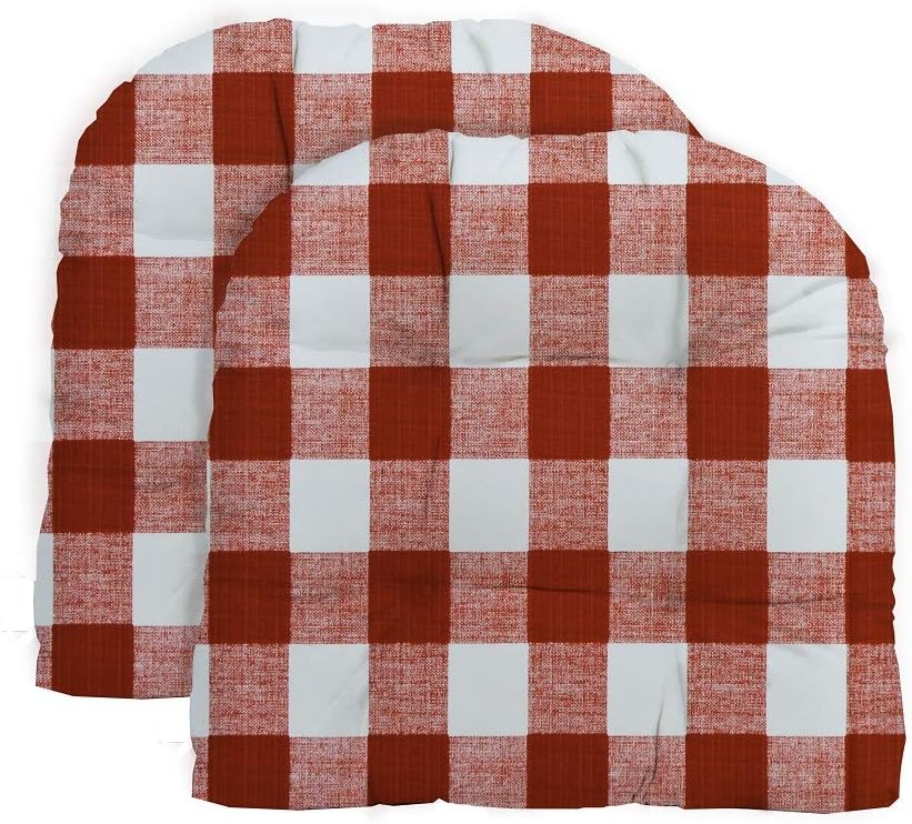 RSH Décor Indoor Outdoor Wicker 2 UShape Chair Cushions in