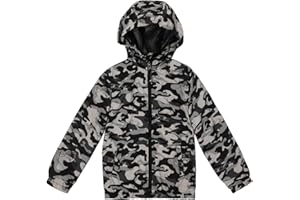 SNOW DREAMS Boys Waterproof Rain Jacket Windbreaker Lightweight Coat Kids Raincoat Outerwear