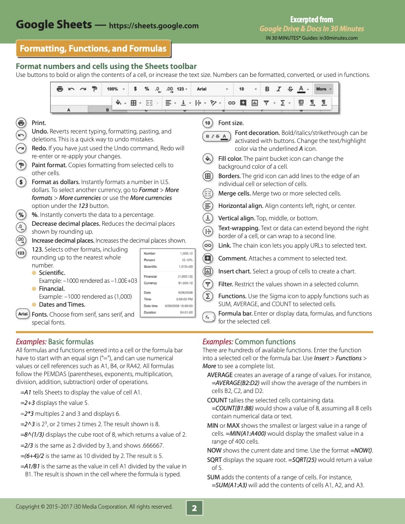 Google Sheets Reference and Cheat Sheet: The unofficial cheat sheet reference for Google's free online spreadsheet application