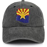 American Colorado Arizona States Flag Baseball Cap, Adjustable Vintage Embroidered Dad Hat for Men Women