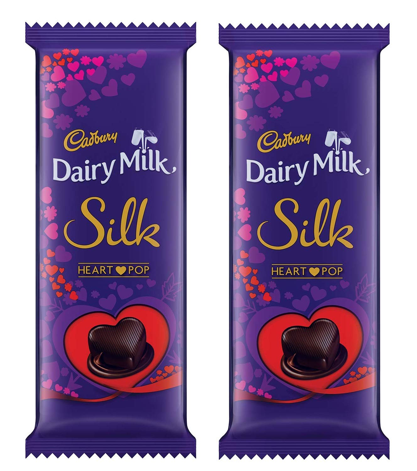 Valentine Cadbury Dairy Milk Silk Chocolate Bar, 150 g (Pack of 2