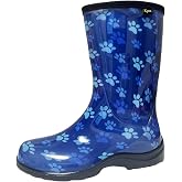 Kprm Women's Rain Boots Waterproof Mid Calf Rubber Garden Shoes Outdoor | Fashion Anti-slip Gardening Rainboots for Women with Comfortable Insole Light Mud Work Rain Shoes