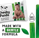 The Cheeky Panda Bamboo Baby Wipes White Unscented 64 Count Pack of 24 view 2