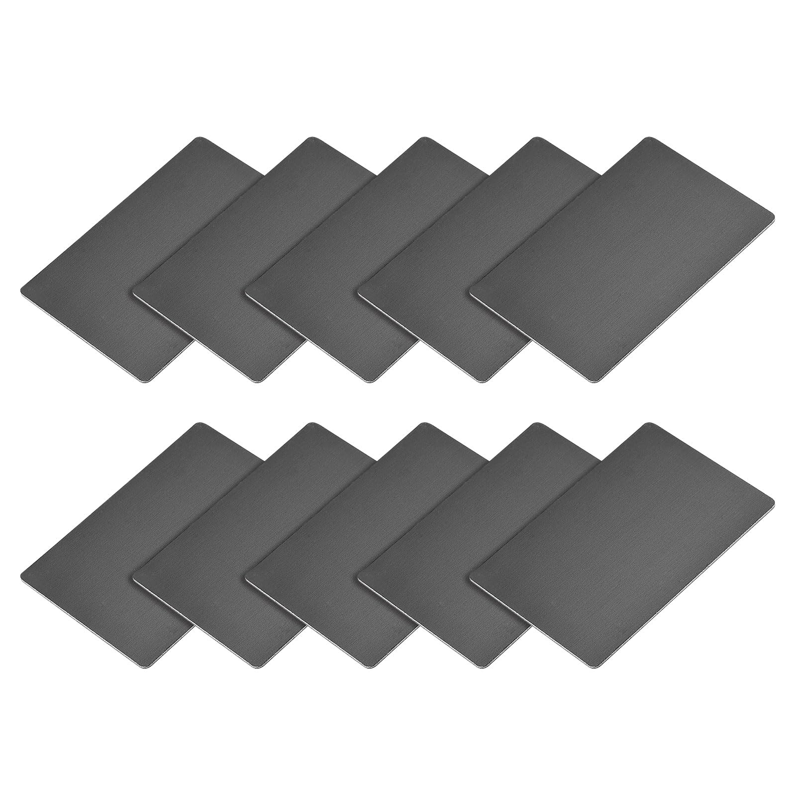 METALLIXITY Blank Metal Card (66mm x 45mm x 1mm) 15Pcs, Anodized Aluminum Nameplate - for Home Indoor DIY Signage Etching, Black — image 1