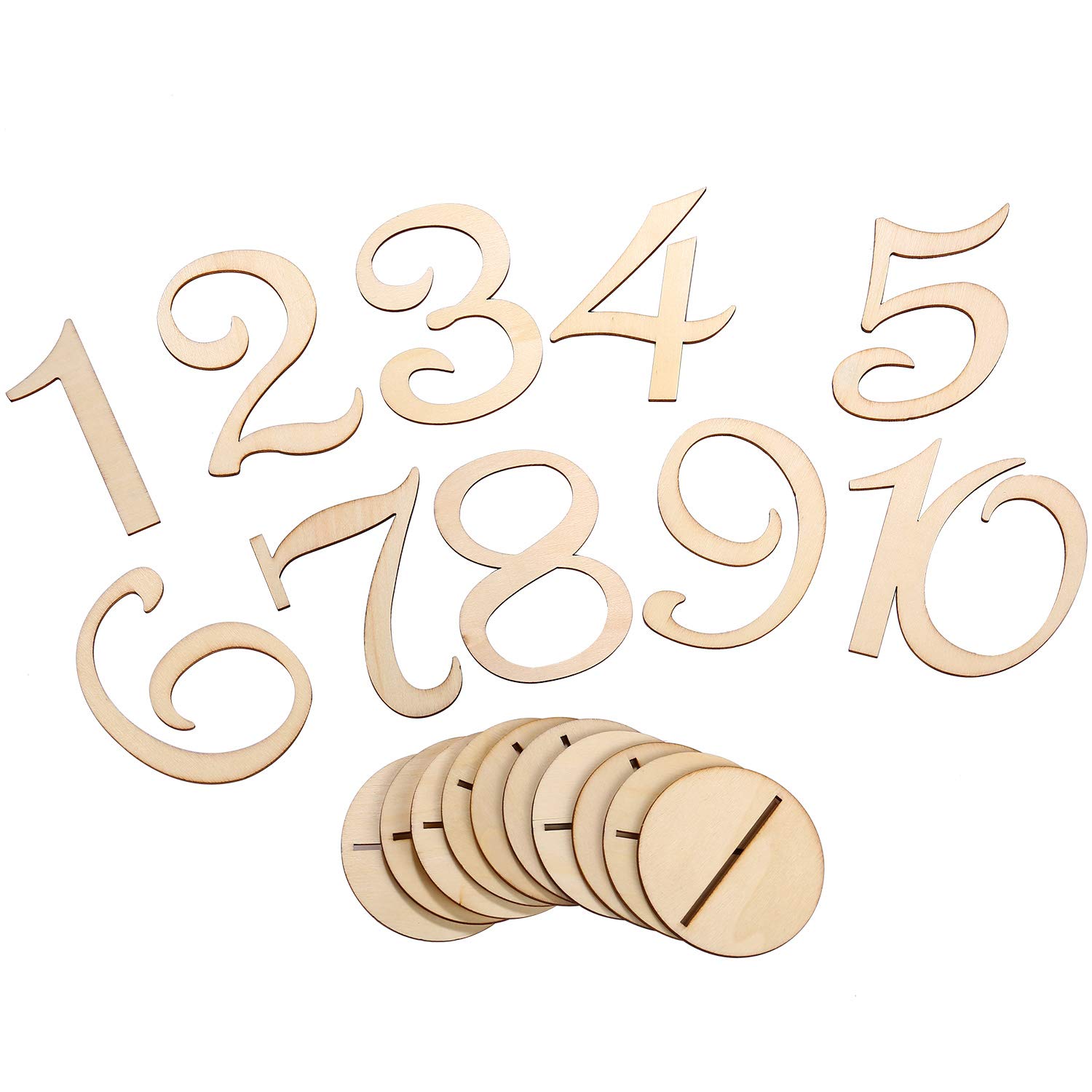 Vabneer Wooden Table Numbers 1 20 With Sturdy Base For Wedding Party Birthday Restaurant Catering Hotel