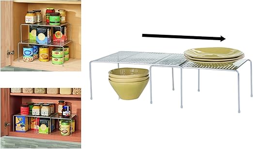 Amazon Com Idesign Classico Metal Cabinet Shelves Expandable And