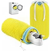 Shoe Washing Machine Bag, Reusable Shoe Bags for Washing Machine, Shoe Laundry Bag for Washer and Dryer, Shoe Cleaning Bag for Sneaker Tennis Shoes Unstain Cleaner Kit (Yellow 2pcs)
