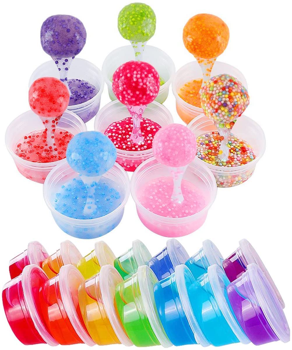 Augshy Small Slime Containers With Lids, 50 Pack Hawaiian Shaved Ice Mold Jello Shot Cups Condiment Containers Plastic Portion Cups with Lids for Salad Dressing Food Storage Containers (4 oz)