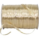 Reliant Ribbon 25769-135-01C Raffia Prime - Pearl Ribbon, 1/4 Inch X 100 Yards, Oatmeal