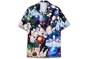 ACEPRINTS Funny Hawaiian Shirt for Men Casual Summer Shirt for Men Short Sleeve Button Down Shirt