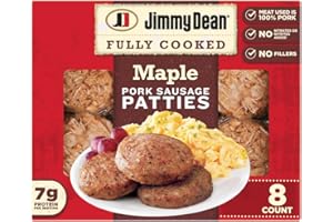 Jimmy Dean, Fully Cooked Maple Pork Sausage Patties, 8 count