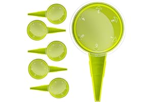 Gostur Sowing Seed Dispenser Hand Tool, 6 Pack Handheld Garden Seeder Sower Planter with 5 Dial Settings, Ideal for Small Seeds of Flowers, Vegetables, Outdoor/Indoor（ Light Green）