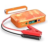 Halo Bolt PaL 1000 Portable Car Jump Starter | USB-A & USB-C Charger Ports, Digital Display, Powers Multiple Devices, Detachable Power Bank & Emergency Flashlight, Jumps Cars SUVs & Trucks — Orange