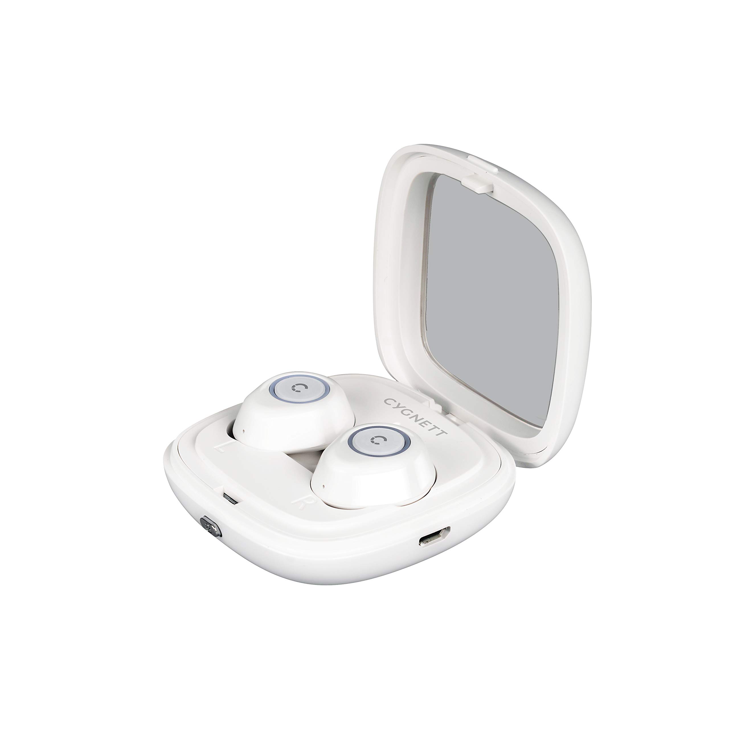 Cygnett FreePlay BT Headphones with Rechargeable Battery Case, White