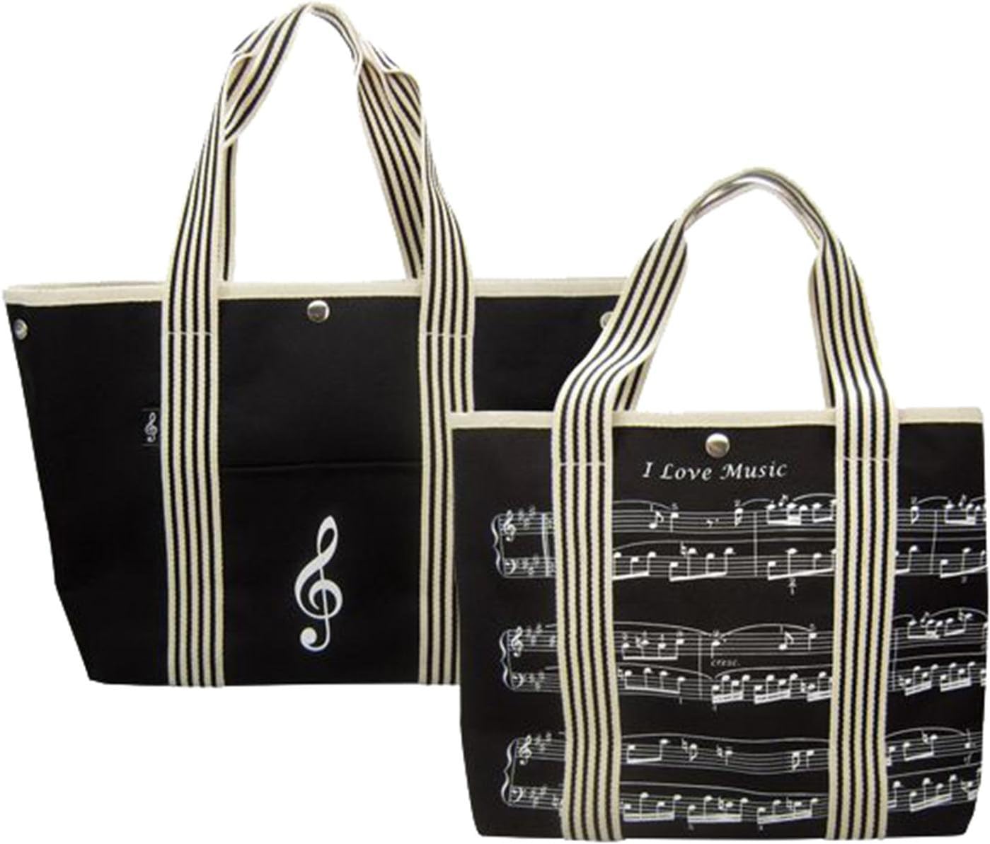Sac Fourre Tout En Toile Decore Avec Cle De Sol Et Partition De Musique Pour Musicien Amazon Fr Instruments De Musique
