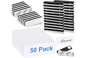 ECJOYHUB Magnetic Name Tags, 50-Pack Engravable Name Badge with Magnetic Backing, Reusable Name Tags(1" X 3")