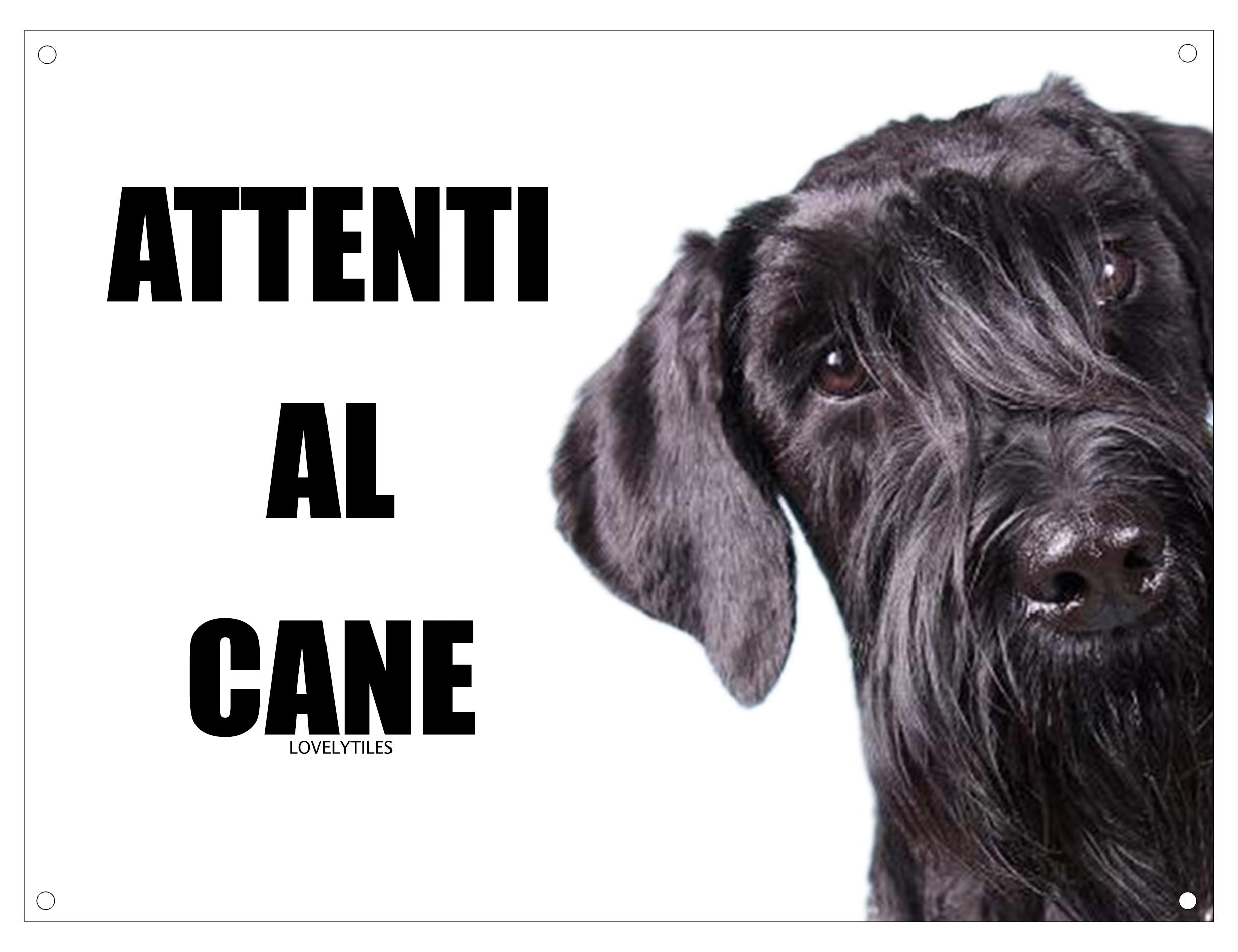 LOVELYTILES Schnauzer PLEASE NOTE to Dog Sign Sign Sign Metal (20X30)