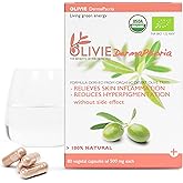 Organic Olive Leaf Extract Supplement for Women and Men by OLIVIE | DermaPsoria Supplement for Psoriasis, Eczema, Hyperpigmentation | Olive Oil Capsules | Antioxidant Polyphenols | 80 Vegetal Capsules