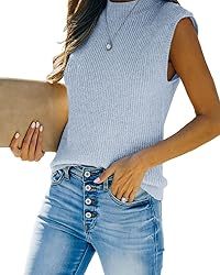 Amarmia Women's Mock Neck Knit Sweater Vest