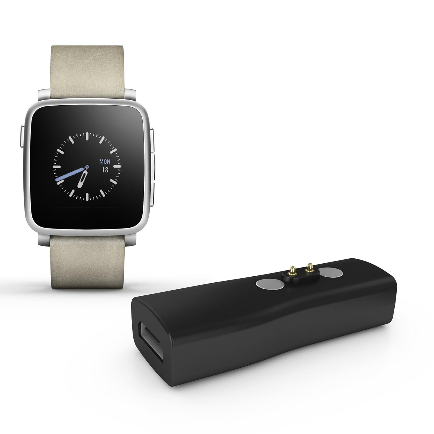 GOOQ® Charger Adapter without USB Cable for Pebble Time Round Smartwatch Apple/ Android …