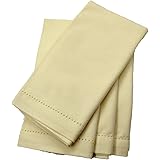 Ivory Hemstitch Dinner Napkins 1 Dozen