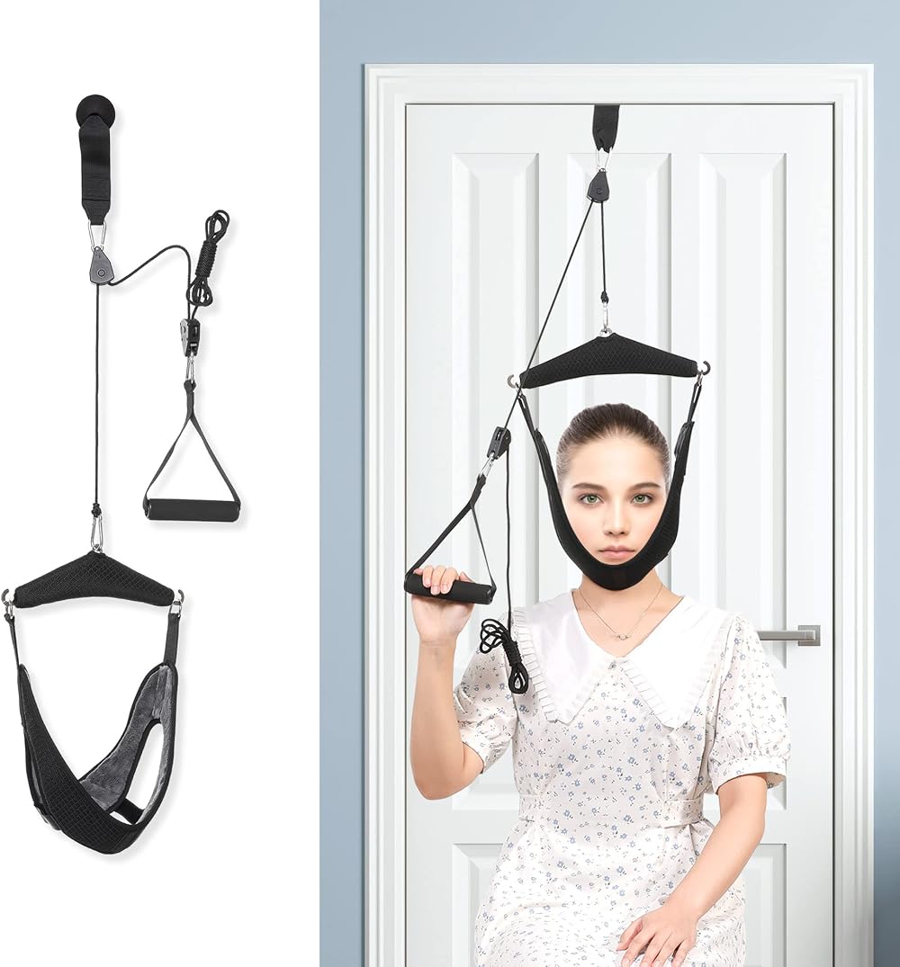 Fanwer Neck Stretcher Cervical Traction Device with Dual Ratchet