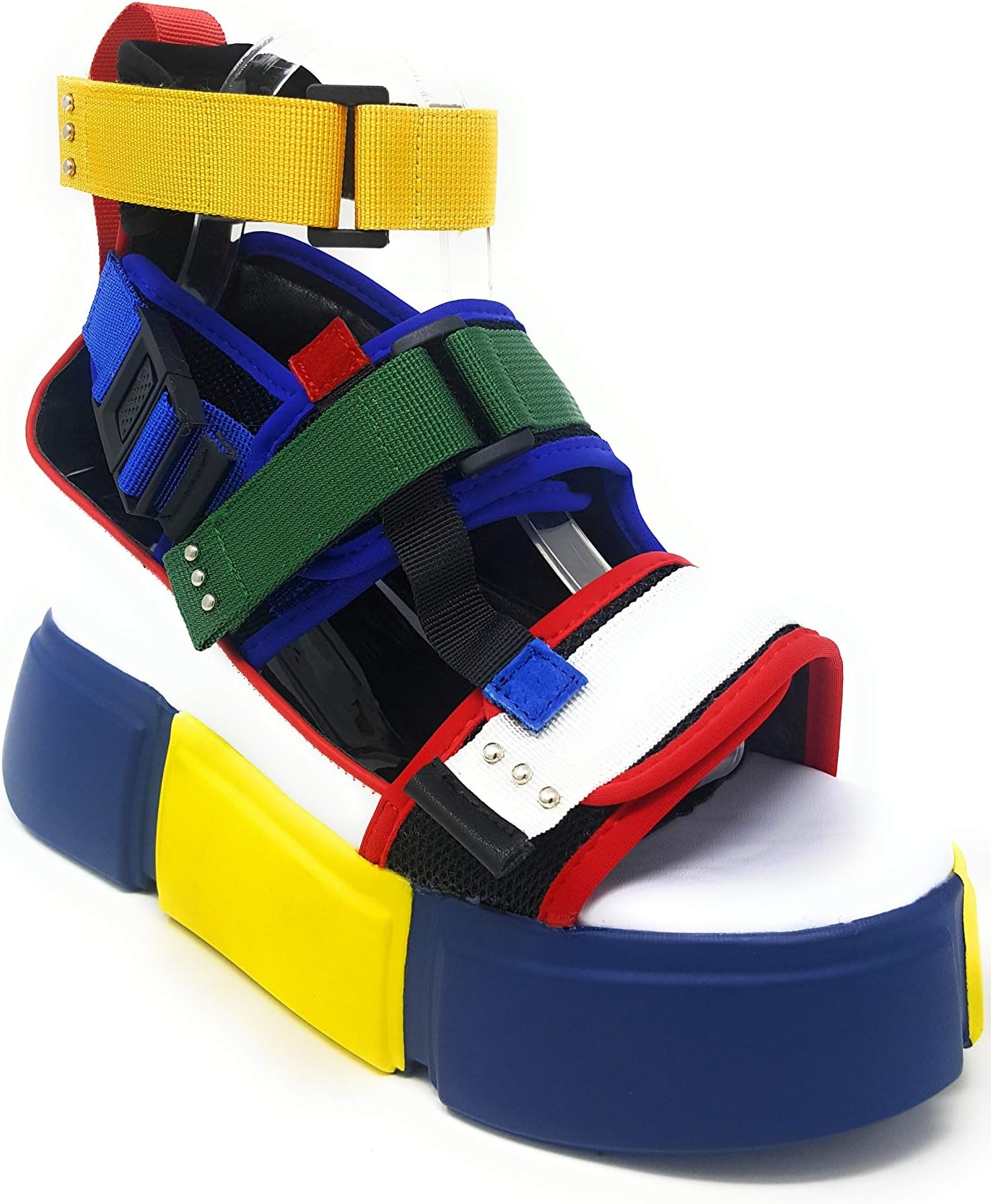 Anthony Wang Cranberry Ugly Sporty Chunky Platform Wedge Tourist Sandal