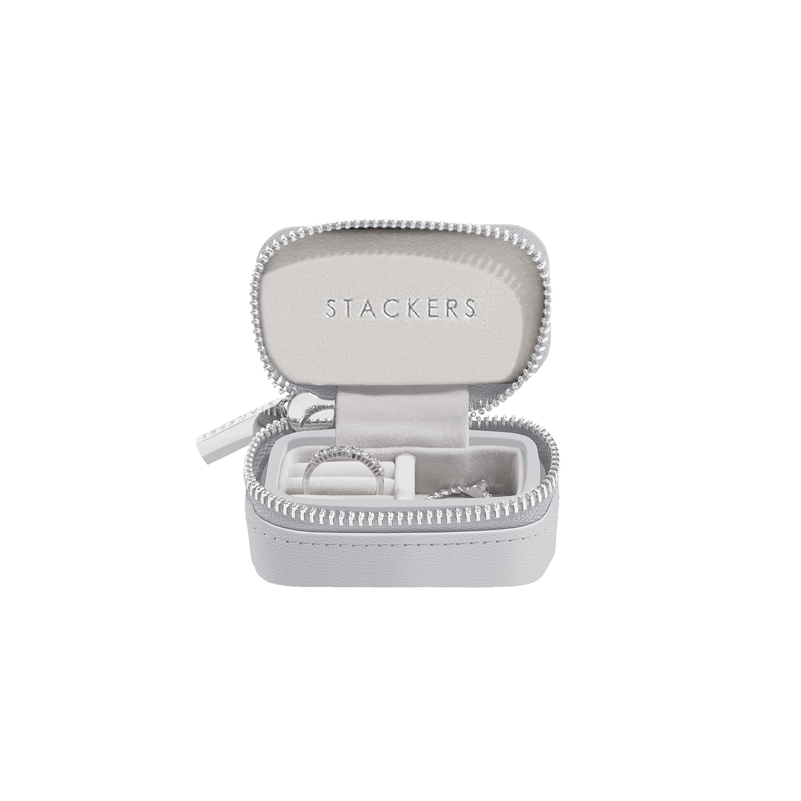 Stackers Pebble Grey Petite Travel Jewellery Box