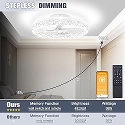 VOLISUN Modern Ceiling Fans with Lights and