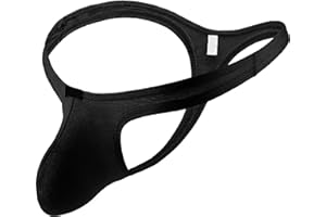 Men's Lift-up Pouch Thong Underwear High Stretch T-back Underpanties for Men