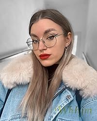 WHHJM Polygon Blue Light Blocking Glasses for Women