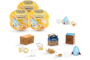 MGA's Miniverse Make It Mini Animals Series 2 (3 Pack) Mini Collectibles, Blind Pack, DIY, Crafts, Resin, Replica Animals, Co